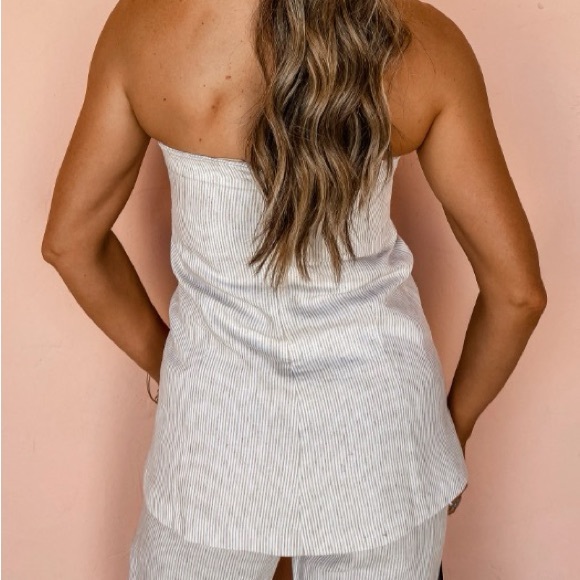 Striped Linen Matching Set - Picture 4 of 6